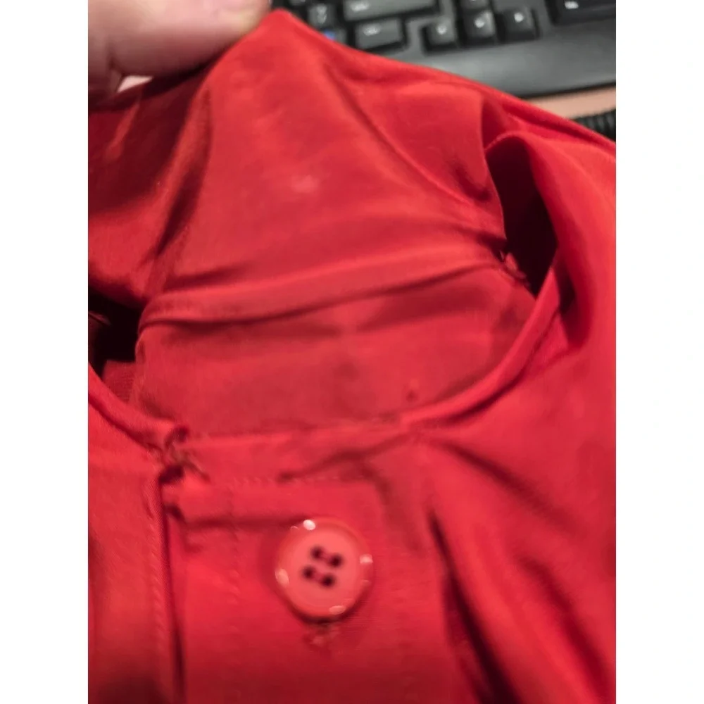 Mollie Parnis Barra of Italy Vintage UltraSuede 3pc Skirt Suit Set Tan Red  READ